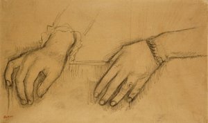 Studie van handen voor een portret van Helene Rouart, c.1886