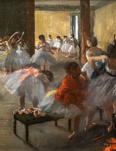 De dansklas (detail) door Edgar Degas