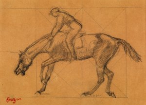 Het Einde van de Race, c.1882 door Edgar Degas
