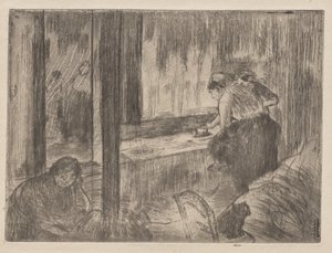 De wasvrouwen door Edgar Degas