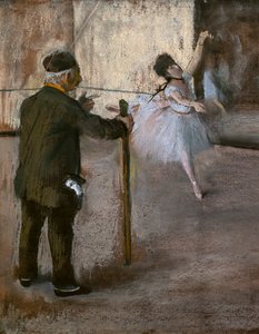 De dansles (detail). Rond 1876. door Edgar Degas