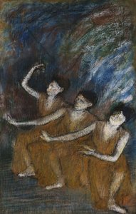 Drie dansers, ca.1895-98 door Edgar Degas