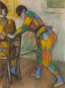 Twee harlekijnen door Edgar Degas