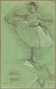 Twee studies van dansers door Edgar Degas