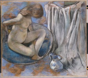 Vrouw in het bad, 1884 door Edgar Degas