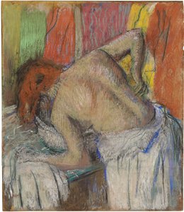 Vrouw die haar rug wast, c.1895 door Edgar Degas