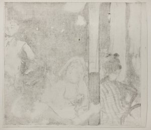 Vrouwen voor een café, avond, c.1877 door Edgar Degas