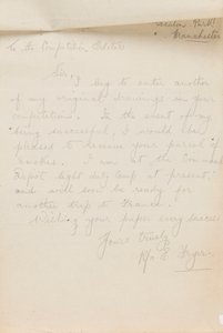 Brief aan een krantwedstrijdredacteur, 1917 door Edgar Fryer