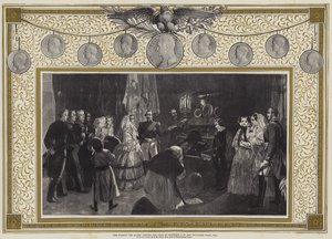 Hare Majesteit de Koningin bezoekt het Graf van Napoleon I in de Invalides, Parijs door Edgar Melville (after) Ward