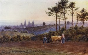 Noord-Spanje: Santiago de Compostela, vanaf de Lugo-weg door Edgar T. A. Wigram