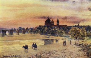 Noord-Spanje: Talavera de la Reina, vanaf de oevers van de Taag door Edgar T. A. Wigram