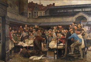 De Oude Vismarkt in Antwerpen in 1882