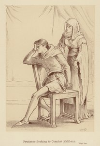 Voorzichtigheid zoekt troost bij Melibeus (litho)
