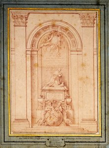 Een studie voor het grafmonument van kardinaal de Fleury door Edmé Bouchardon