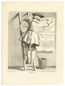 De Afficheur door Edmé Bouchardon