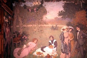 Lunch op het Gras door Edmond François Aman Jean