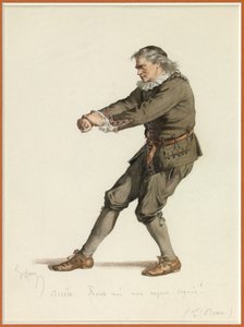 Portret van Harpagon, c.1870 (aquarel) door Edmond Aime Florentin Geffroy