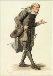 Portret van Monsieur Loyal, c.1870 (aquarel) door Edmond Aime Florentin Geffroy