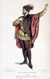 Het personage Carlos in de komedie Don Sanche d