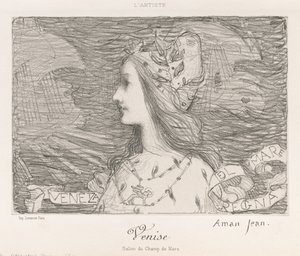Venetië, 1892 door Edmond François Aman Jean