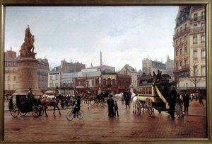 Uitzicht op Place Clichy in 1896