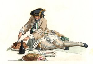Franse heer in jachtkostuum door Edmond Lechevallier Chevignard