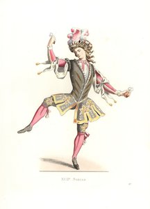 Franse man in balletkostuum door Edmond Lechevallier Chevignard
