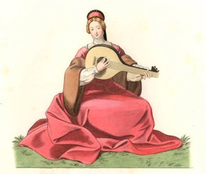 Vrouw van de Engelse adel door Edmond Lechevallier Chevignard