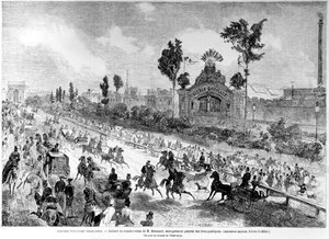 Werkplaatsen van Eugène Delessert, Algemeen Directeur van Openbare Feesten, uit Le Monde Illustré, augustus 1861