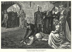 De bruid van Malahide (gravure) door Edmund Blair (after) Leighton