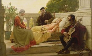 Hoe Liza van de Koning hield, 1890 door Edmund Blair Leighton