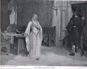 Lady Godiva en Graaf Leofric, illustratie uit 