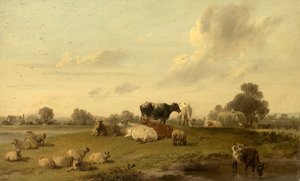 Landschap met Vee en Schapen