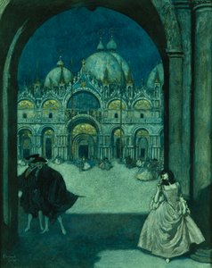 Op het Piazza San Marco door Edmund Dulac
