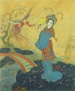 Prinses Badoura, illustratie uit Prinses Badoura, een verhaal uit de Arabische Nachten, naverteld door Laurence Housman