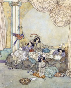 Ze overvielen het huis zonder tijd te verliezen door Edmund Dulac