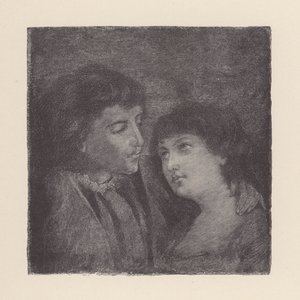 Illustratie voor De avond van St Agnes door John Keats (litho) door Edmund Henry Garrett