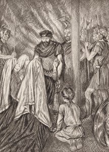 William Shakespeare: De Tragedie van Coriolanus, Act V, Scene 3 door Edmund Joseph (after) Sullivan