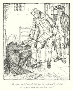 Illustratie voor The Vicar of Wakefield door Oliver Goldsmith (litho) door Edmund Joseph Sullivan