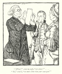 Illustratie voor The Vicar of Wakefield door Oliver Goldsmith door Edmund Joseph Sullivan