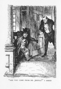 Scène uit The Strange Case of Dr Jekyll and Mr Hyde door Robert Louis Stevenson, 1927 door Edmund Joseph Sullivan