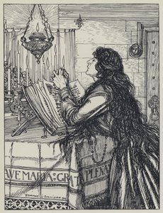 Illustratie voor A Dream of Fair Women and Other Poems door Edmund Joseph after Sullivan