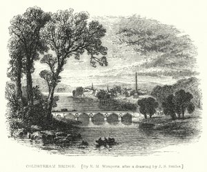 Coldstream Bridge door Edmund Morison (after) Wimperis