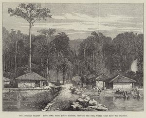 De Andaman Eilanden, Hope Town, met Mount Harriet, toont de Pier, waar Lord Mayo werd gestoken door Edmund Morison Wimperis