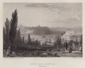 Constantinopel, vanaf Pera door Edmund Thomas (after) Parris