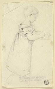 Meisje dat bij Bureau en het Schrijven zich bevindt door Edmund Thomas Parris