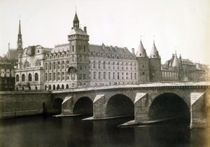 De "Conciergerie" en de "pont au Change", c. 1854 door Edouard Denis Baldus