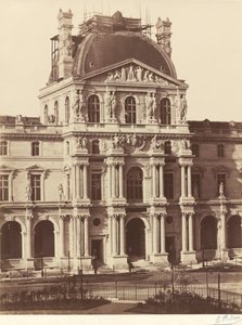 Gezicht op het Louvre,1855-1857 (foto) door Edouard Denis Baldus