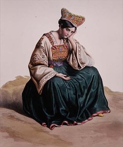 Jong meisje in Calabrische kleding