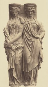[Caryatiden door Astyanax Bosio, Decoratie van het Louvre, Parijs]. door Édouard Baldus